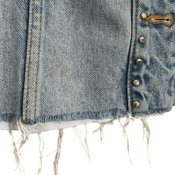 Free People Blue Studded Denim Jacket - Picture 10 of 13
